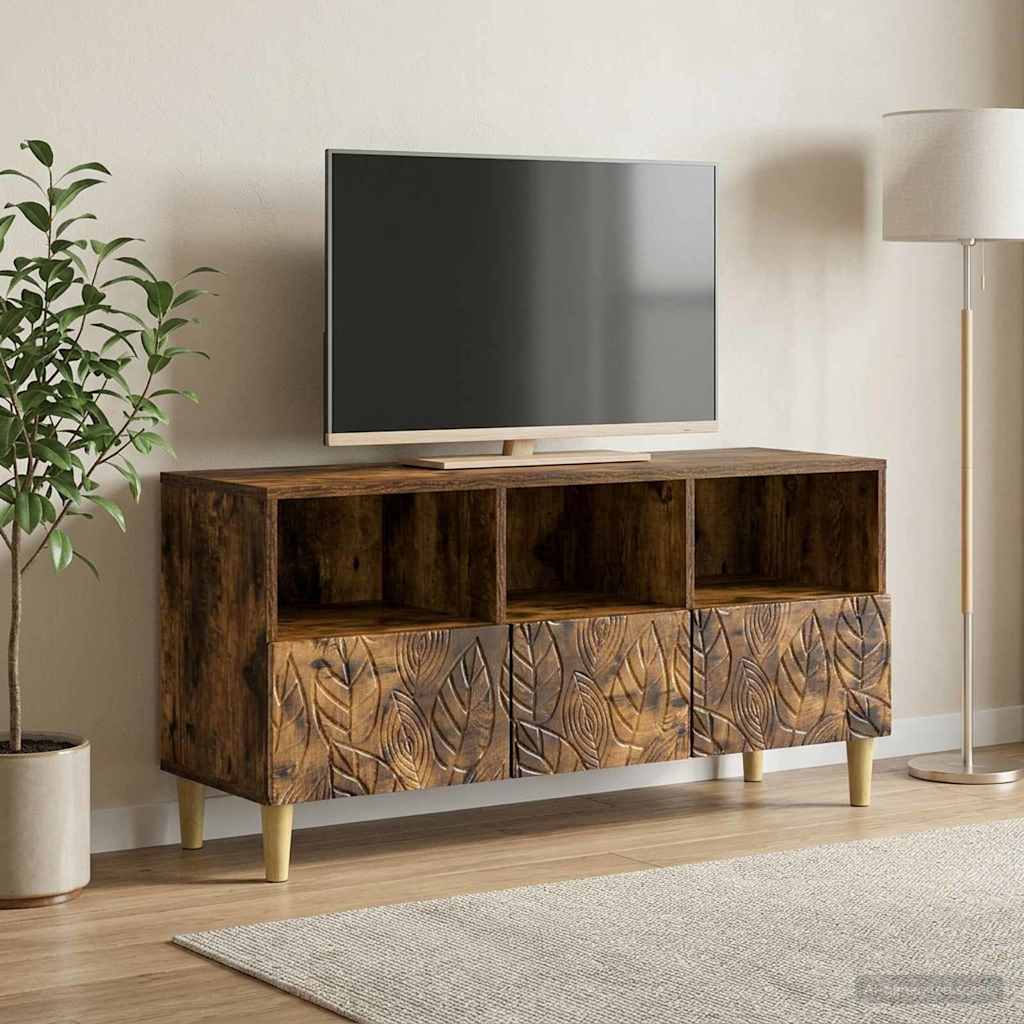 895140_1.jpg vidaXL TV skrinka 102 x 34,5 x 50 cm Dymový dub Kompozitné drevo – Obrázok 1
