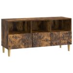 vidaXL TV skrinka 102 x 34,5 x 50 cm Dymový dub Kompozitné drevo – Obrázok 2