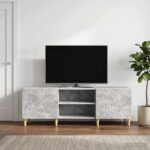 vidaXL TV skrinka 150 x 31 x 50 cm Betónovo sivá Kompozitné drevo – Obrázok 3