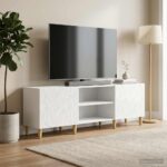 vidaXL TV skrinka 150 x 31 x 50 cm Biela s vysokým leskom – Obrázok 3