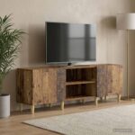 vidaXL TV skrinka 150 x 31 x 50 cm Staré drevo Kompozitné drevo – Obrázok 3