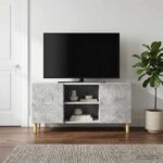 vidaXL TV skrinka 102 x 34,5 x 50 cm Betónovo sivá Kompozitné drevo – Obrázok 3