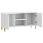 vidaXL TV skrinka 102 x 34,5 x 50 cm Biela s vysokým leskom – Obrázok 4