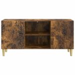 vidaXL TV skrinka 102 x 34,5 x 50 cm Dymový dub Kompozitné drevo – Obrázok 5