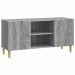 vidaXL TV skrinka 102 x 34,5 x 50 cm Sivý Sonoma Kompozitné drevo – Obrázok 2