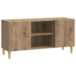 vidaXL TV skrinka 102 x 34,5 x 50 cm Dub artisan Kompozitné drevo – Obrázok 2