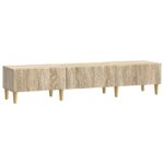 vidaXL TV skrinka 147 x 34,5 x 30 cm Dub sonoma Kompozitné drevo – Obrázok 2