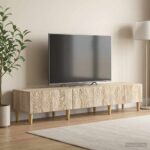 vidaXL TV skrinka 147 x 34,5 x 30 cm Dub sonoma Kompozitné drevo – Obrázok 3
