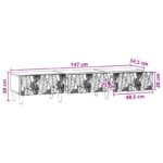 vidaXL TV skrinka 147 x 34,5 x 30 cm Betónovo sivá Kompozitné drevo – Obrázok 10
