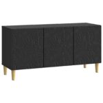 vidaXL TV skrinka 99 x 34,5 x 50 cm Čierna Kompozitné drevo – Obrázok 2