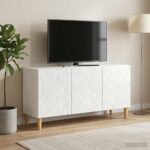 vidaXL TV skrinka 99 x 34,5 x 50 cm Biela s vysokým leskom