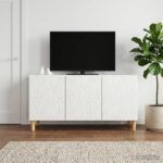 vidaXL TV skrinka 99 x 34,5 x 50 cm Biela s vysokým leskom – Obrázok 3