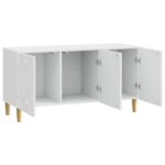 vidaXL TV skrinka 99 x 34,5 x 50 cm Biela s vysokým leskom – Obrázok 4