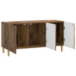 vidaXL TV skrinka 99 x 34,5 x 50 cm Staré drevo Kompozitné drevo – Obrázok 4