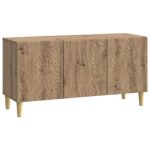 vidaXL TV skrinka 99 x 34,5 x 50 cm Dub artisan Kompozitné drevo – Obrázok 2
