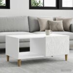 vidaXL Konferenčný stolík Biela 90 x 50 x 40 cm Kompozitné drevo – Obrázok 11