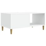 vidaXL Konferenčný stolík Biela 90 x 50 x 40 cm Kompozitné drevo – Obrázok 5
