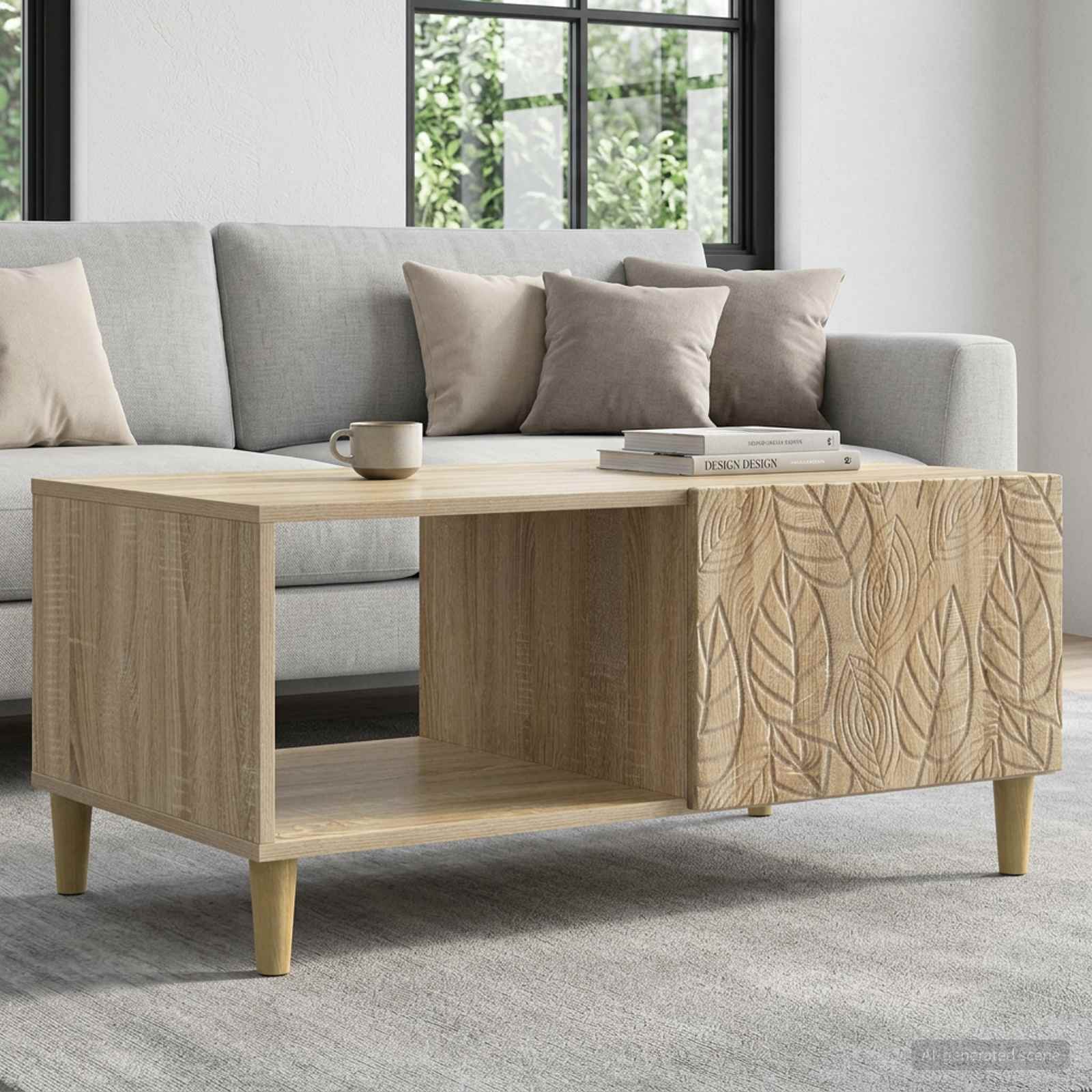 895187_1.jpg vidaXL Konferenčný stolík Dub sonoma 90 x 50 x 40 cm Kompozitné drevo – Obrázok 1