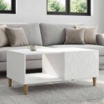 vidaXL Konferenčný stolík Biela s vysokým leskom 90 x 50 x 40 cm – Obrázok 11