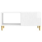 vidaXL Konferenčný stolík Biela s vysokým leskom 90 x 50 x 40 cm – Obrázok 3