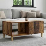 vidaXL Konferenčný stolík Staré drevo 90 x 50 x 40 cm Kompozitné drevo – Obrázok 10