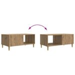 vidaXL Konferenčný stolík Dub artisan 90 x 50 x 40 cm Kompozitné drevo – Obrázok 9