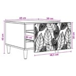 vidaXL Konferenčný stolík Dymový dub 50 x 49 x 40 cm Kompozitné drevo – Obrázok 8