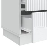 vidaXL Nočný stolík 2 pcs Biela 43 x 34,5 x 44,5 cm Kompozitné drevo – Obrázok 9