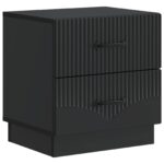 vidaXL Nočný stolík 2 pcs Čierna 43 x 34,5 x 44,5 cm Kompozitné drevo – Obrázok 3