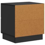 vidaXL Nočný stolík 2 pcs Čierna 43 x 34,5 x 44,5 cm Kompozitné drevo – Obrázok 7