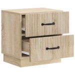 vidaXL Nočný stolík Dub sonoma 43 x 34,5 x 44,5 cm Kompozitné drevo – Obrázok 3