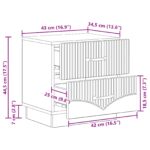 vidaXL Nočný stolík Dub sonoma 43 x 34,5 x 44,5 cm Kompozitné drevo – Obrázok 9