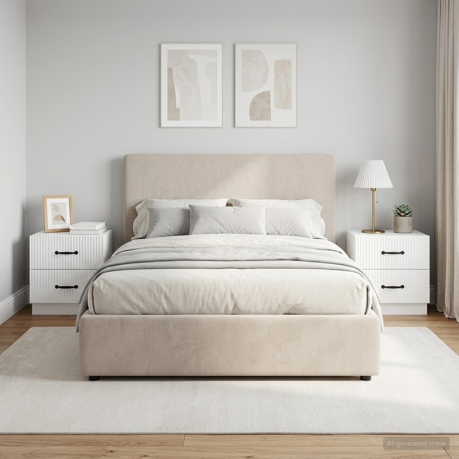 895224_1.jpg vidaXL Nočný stolík 2 pcs Biela s vysokým leskom 43 x 34,5 x 44,5 cm – Obrázok 1