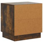 vidaXL Nočný stolík Dymový dub 43 x 34,5 x 44,5 cm Kompozitné drevo – Obrázok 6