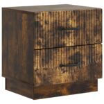 vidaXL Nočný stolík so zásuvkou 2 pcs Dymový dub 43 x 34,5 x 44,5 cm – Obrázok 3