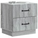 vidaXL Nočný stolík Sivá sonoma 43 x 34,5 x 44,5 cm Kompozitné drevo – Obrázok 2