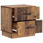 vidaXL Nočný stolík Staré drevo 43 x 34,5 x 44,5 cm Kompozitné drevo – Obrázok 3