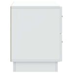vidaXL Nočný stolík Biela 62 x 34,5 x 44,5 cm Kompozitné drevo – Obrázok 5