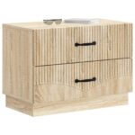 vidaXL Nočný stolík Dub sonoma 62 x 34,5 x 44,5 cm Kompozitné drevo – Obrázok 2