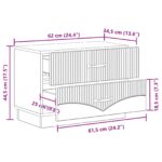 vidaXL Nočný stolík Dub sonoma 62 x 34,5 x 44,5 cm Kompozitné drevo – Obrázok 9