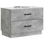 vidaXL Nočný stolík Betónovo sivá 62 x 34,5 x 44,5 cm Kompozitné drevo – Obrázok 2