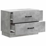 vidaXL Nočný stolík Betónovo sivá 62 x 34,5 x 44,5 cm Kompozitné drevo – Obrázok 3