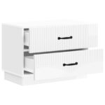 vidaXL Nočný stolík Biela s vysokým leskom 62 x 34,5 x 44,5 cm – Obrázok 3