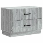 vidaXL Nočný stolík Sivá sonoma 62 x 34,5 x 44,5 cm Kompozitné drevo