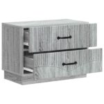 vidaXL Nočný stolík Sivá sonoma 62 x 34,5 x 44,5 cm Kompozitné drevo – Obrázok 3