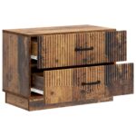 vidaXL Nočný stolík Staré drevo 62 x 34,5 x 44,5 cm Kompozitné drevo – Obrázok 3