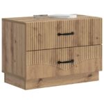 vidaXL Nočný stolík Dub artisan 62 x 34,5 x 44,5 cm Kompozitné drevo – Obrázok 2