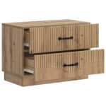 vidaXL Nočný stolík Dub artisan 62 x 34,5 x 44,5 cm Kompozitné drevo – Obrázok 3