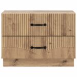 vidaXL Nočný stolík Dub artisan 62 x 34,5 x 44,5 cm Kompozitné drevo – Obrázok 4