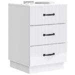 vidaXL Nočný stolík Biela 43 x 41 x 63,5 cm Kompozitné drevo – Obrázok 2
